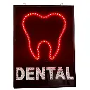 SIGNS AND ARTS Dental LED SIGN FOR dentist Doctor AND Dental CLINIC 24INCH X 18 INCH FLASHING RED AND WHITE WALL MOUNTABLE,STORE FRONT-PIXEL LED,FLASHING ON BOTH SIDES